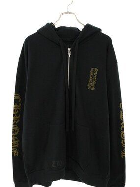 Chrome Hearts Sweatshirt HD Zip Sleeve English Print Dagger Zip Hoodie